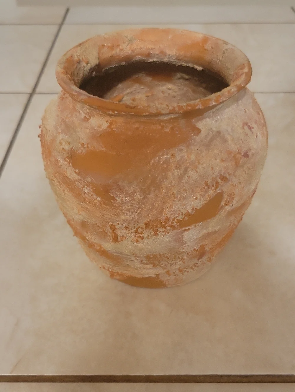 Vintage Textured Terracotta Clay Pot Vase